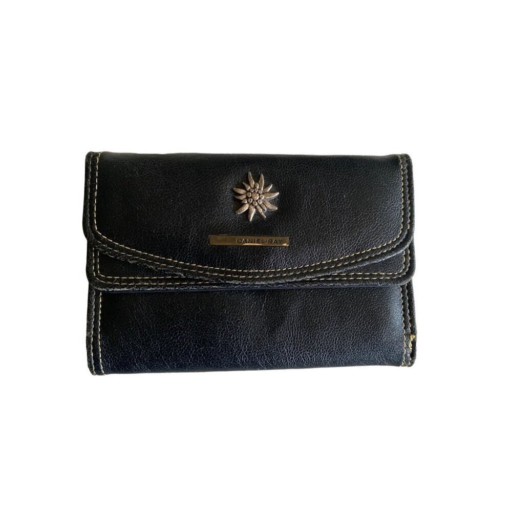 Daniel Ray Black Folded Wallet Snap Closure